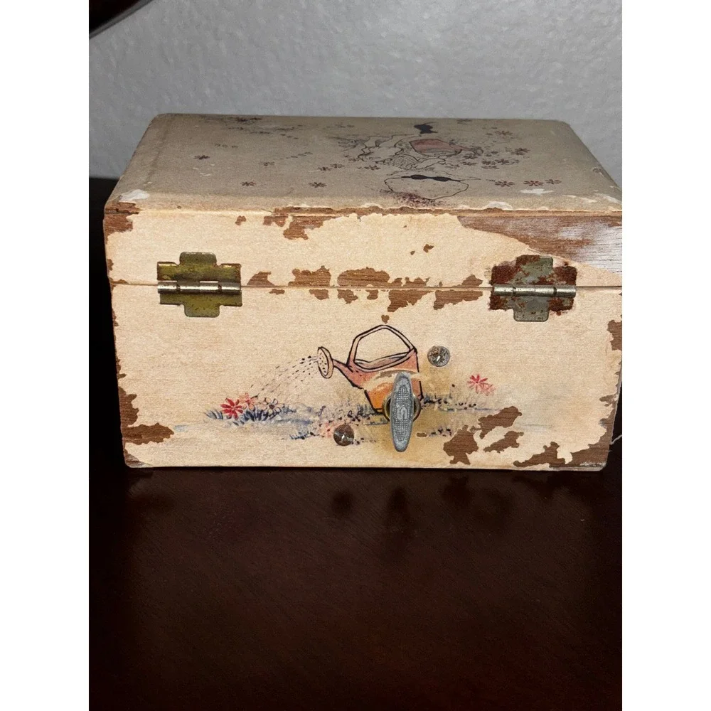 Vintage‎ Ballerina Musical Jewelry Box Girl Pink Satin